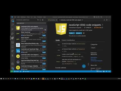 VSCode JavaScript ES6 Code Snippets Extension / How To Use Tutorial
